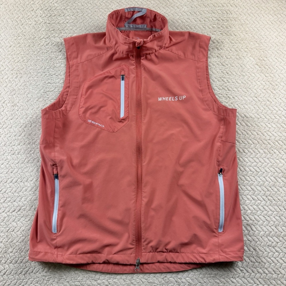 Zero Restriction Jacket Mens Large Pink Sleeveless Full Zip Golf Softshell Vest